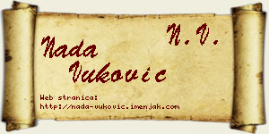 Nada Vuković vizit kartica